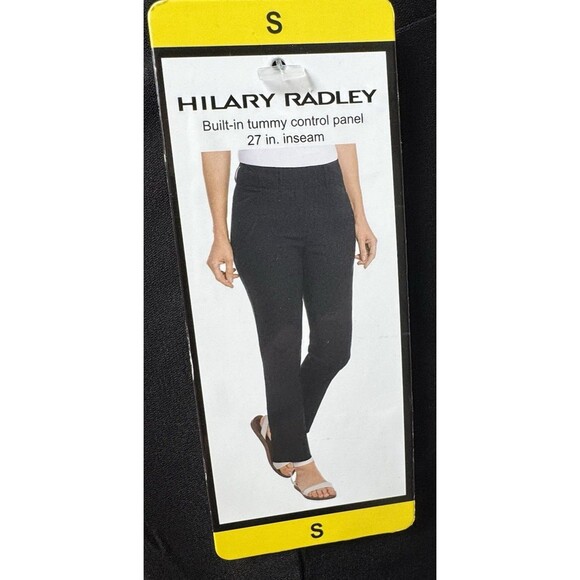 Hilary Radley Womens Size Small Black Mid Rise Tummy Control Pants Chino Slacks - Picture 11 of 12
